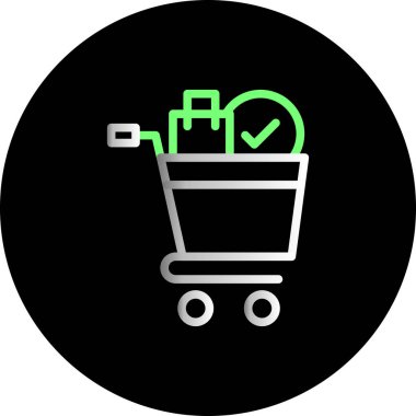 alışveriş simgesi vektör illüstrasyonu