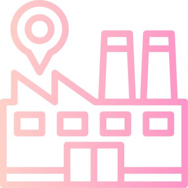 Bina. Web simgesi basit illüstrasyon