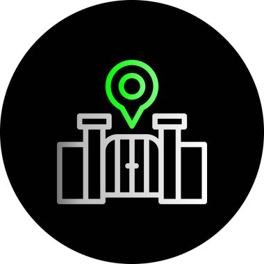 konum. Web simgesi basit illüstrasyon