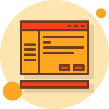 Web tarayıcı simgesi vektör illüstrasyonu