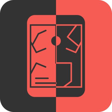 Tek kapı simgesinin vektör illüstrasyonu