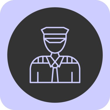 vektör polis simgesi illüstrasyonu