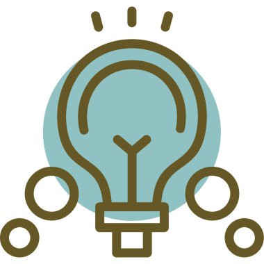 ampul ışığı fikir simgesi, vektör illüstrasyon tasarımı