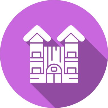 Bina. Web simgesi basit illüstrasyon