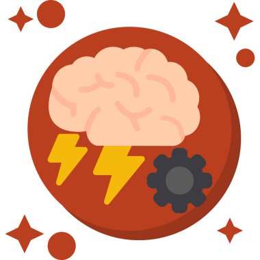 beyin fikir vektör simgesi