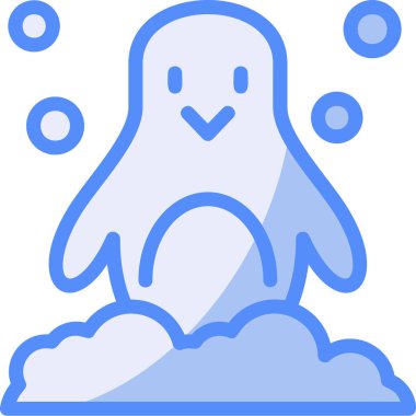 Doldurulmuş ana hatlı hayvan hayalet simgesi