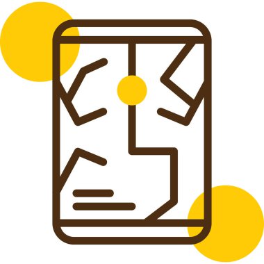 Bir harita simgesinin vektör illüstrasyonu