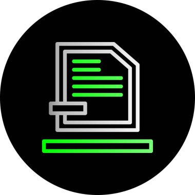 Belge simgesinin vektör illüstrasyonu