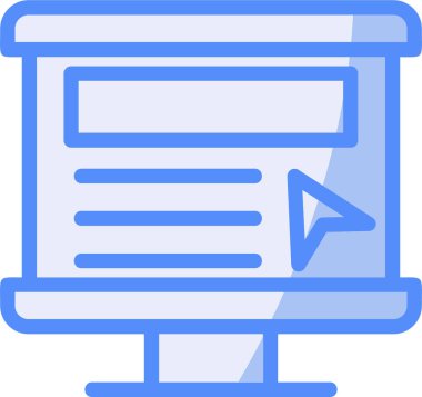 Bilgisayar. Web simgesi basit tasarım