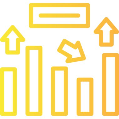 çubuk grafik çizelgesi simgesi dış hat biçiminde