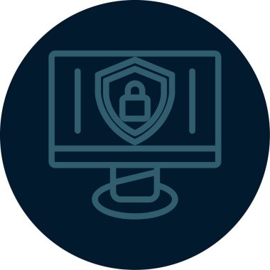 Web güvenlik simgesi vektör illüstrasyonu