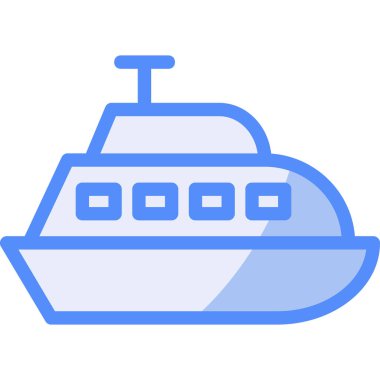 Gemi. Web simgesi basit illüstrasyon