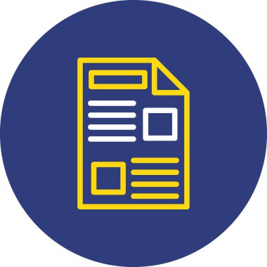 Belge simgesinin vektör illüstrasyonu