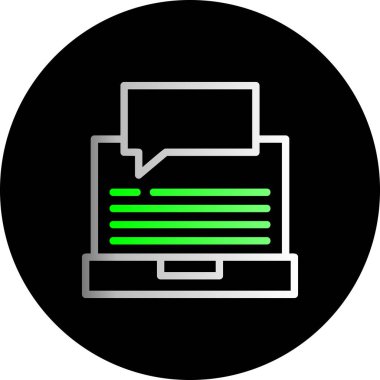 bir ileti ile konuşma balonu