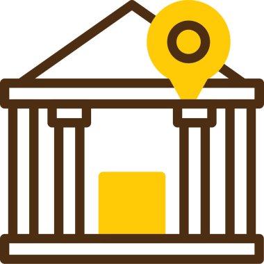 bina konumu haritası simgesi düz biçimli