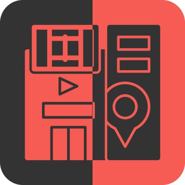 Harita işaretleyici konum simgesi ana hat biçiminde