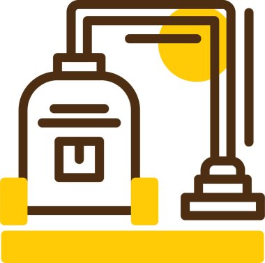 gaz kazan simgesi, vektör illüstrasyonu beyaz arkaplanda izole edildi