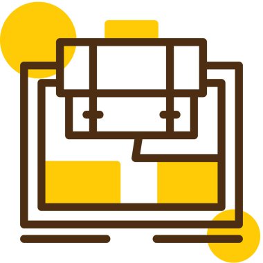 Bir kutu simgesinin vektör illüstrasyonu