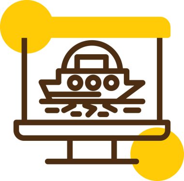 Tekne. Web simgesi basit tasarım