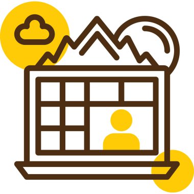 Takvim. Web simgesi basit illüstrasyon