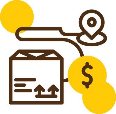 İş konumu konum ikonu vektör illüstrasyonu