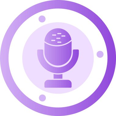 mikrofon simgesi, vektör illüstrasyonu