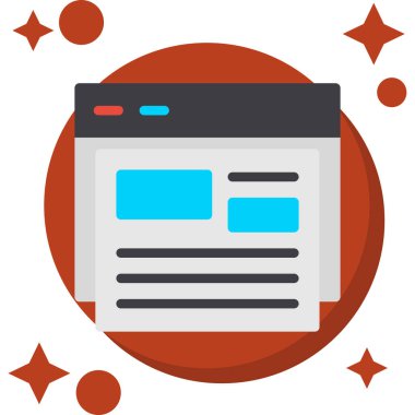 tarayıcı simgesi, vektör illüstrasyonu