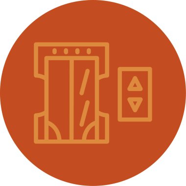 Bir bina simgesinin vektör illüstrasyonu