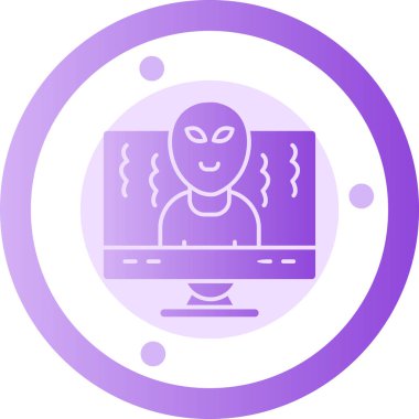 Siber güvenlik ikonu. Web tasarımı için kişisel güvenlik vektör simgelerinin basit çizimi