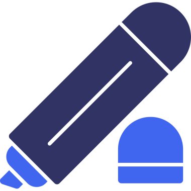 Tek bir izole kalem simgesinin vektör çizimi