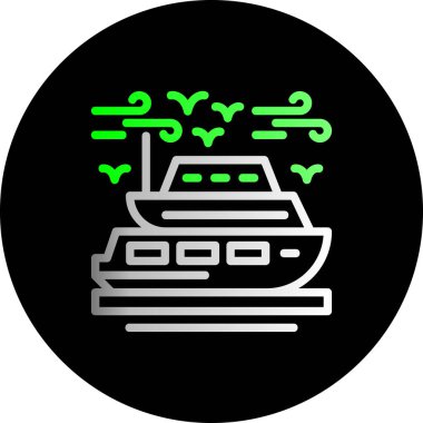 Benzersiz yolcu gemisi vektör simgesi