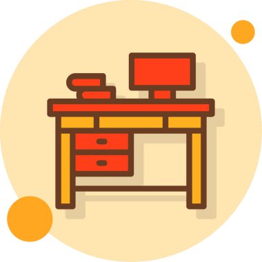 Masa simgesi, vektör illüstrasyonu