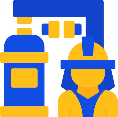 İnşaat sektöründe çalışan simgesi