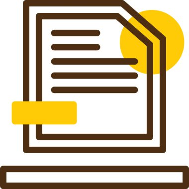 Belge. Web simgesi basit illüstrasyon