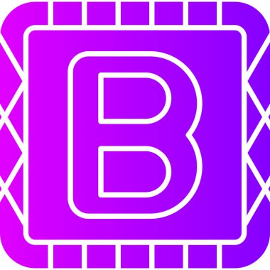 Mektup b vektör simgesi