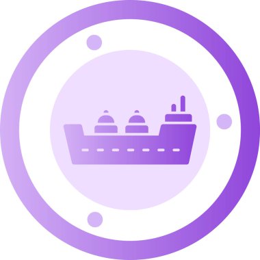 Gemi. Web simgesi basit illüstrasyon