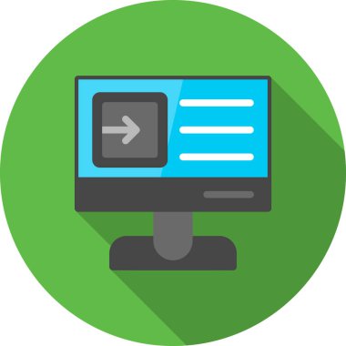 Dizüstü bilgisayar simgesi vektör çizimi