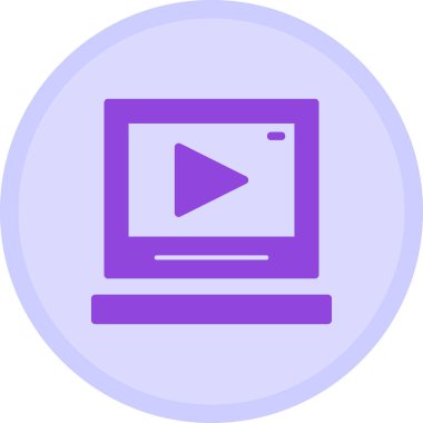 Oynayın. Web simgesi basit illüstrasyon