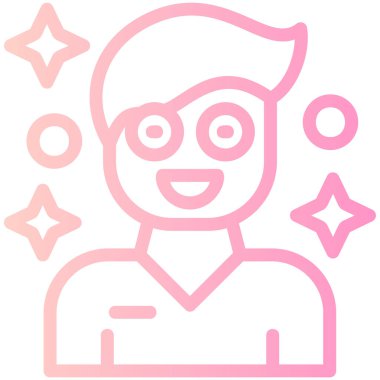 Avatar man simgesi, vektör illüstrasyonu