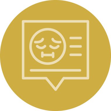 hüzünlü ileti ikonu vektör illüstrasyonu