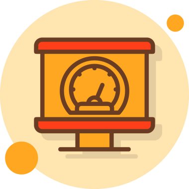 Çalar saat. Web simgesi basit illüstrasyon