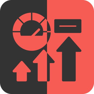 ok diyagramı simgesi, basit vektör illüstrasyonu