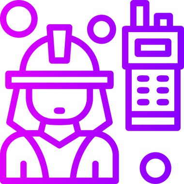 Kask simgesi, vektör illüstrasyonu