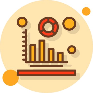 iş analiz grafiği simgesi düz biçimli