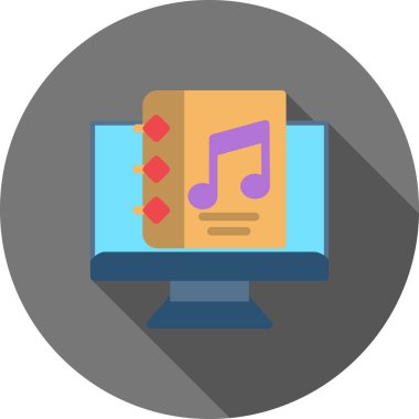 müzik düz vektör simgesi