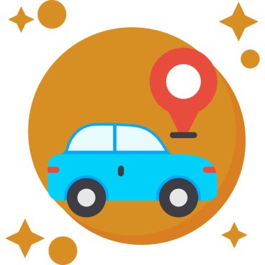 Araba ikonu. vektör illüstrasyonu