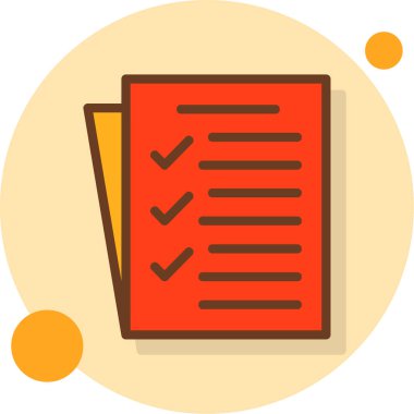 Kontrol listesi. Web simgesi basit illüstrasyon