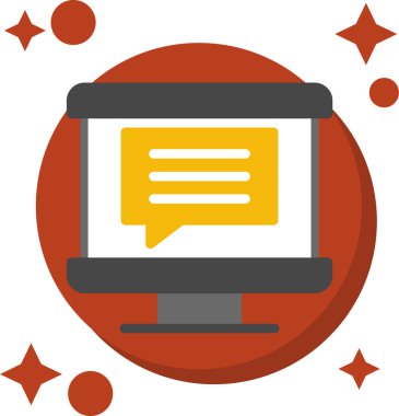 İnternet sohbet simgesi, düz tasarım