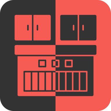 Vektör illüstrasyonu, buzdolabı simgesi arkaplanı