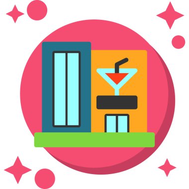 Bir fabrika simgesinin vektör illüstrasyonu